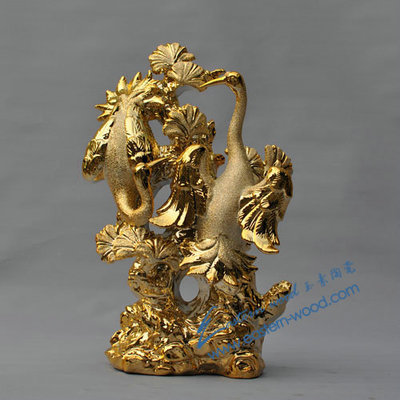 吉祥鶴 陶瓷鍍金家居工藝品，工廠直銷(xiāo)的高端節(jié)日禮品